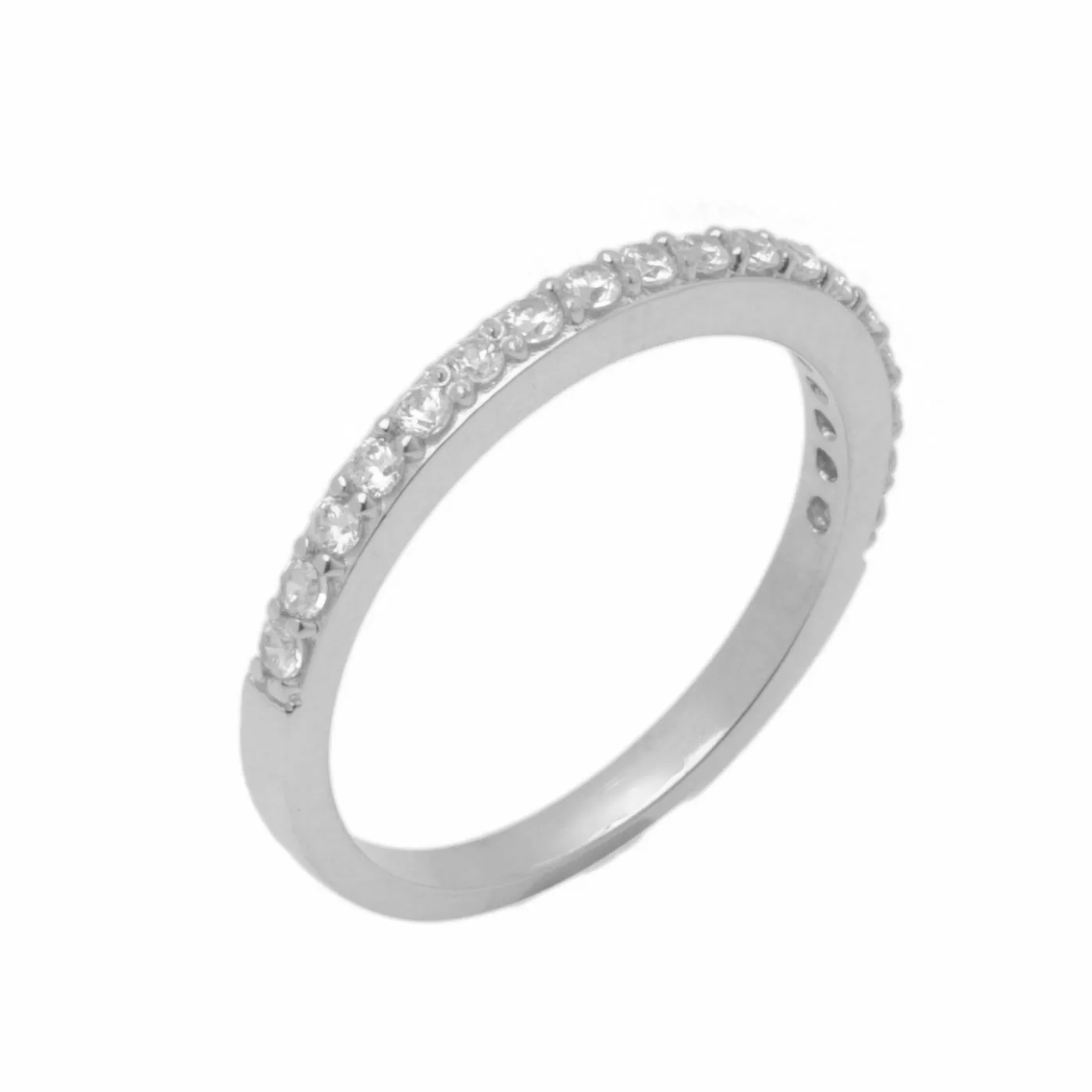 14k Gold Diamond Infinity Ring - Elegant Modern Ladies American Design (D2146v)