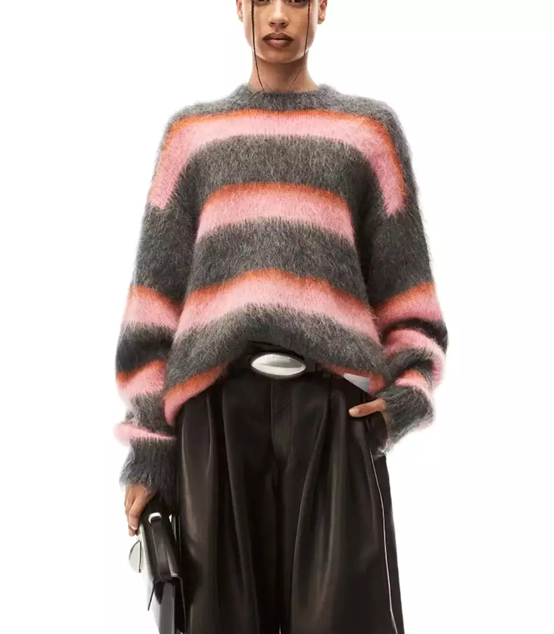 2024 Autumn Winter Striped Mohair Sweater | Loose Knit | New Collection