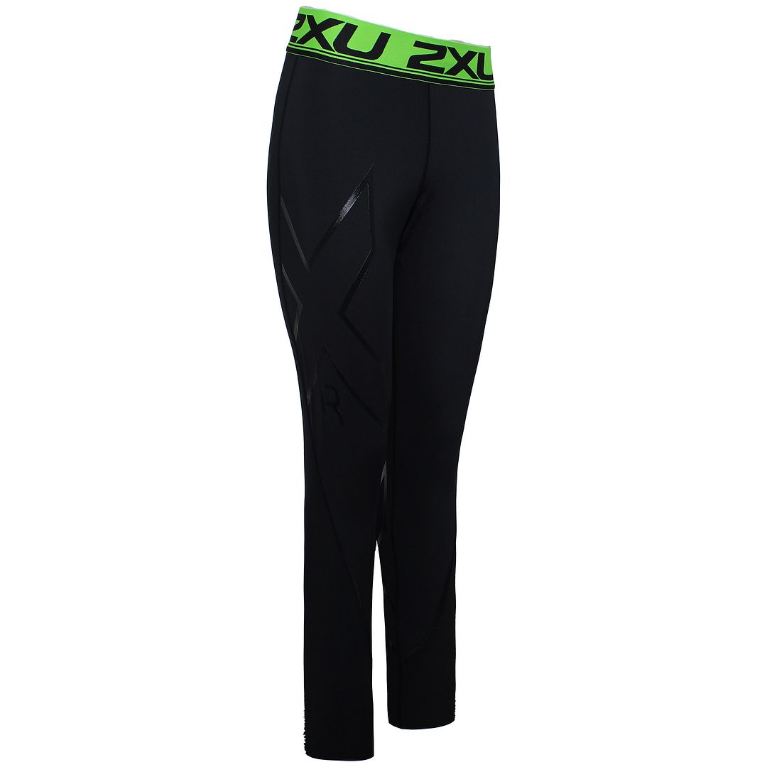 2XU Black Green Compression Tights for Women