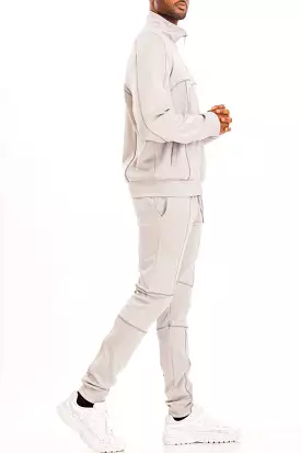 3m Reflective Piping Jacket and Pant Track Suit: Reflective Piping Track Suit with 3m Technology