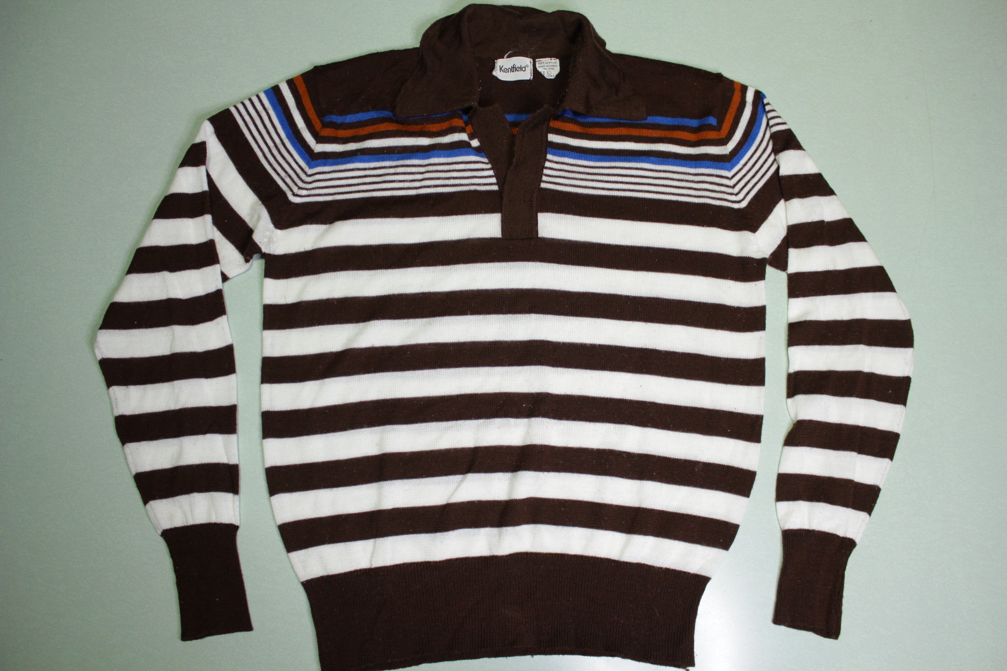 80's Striped Polo Fireplace Sweater - Kentfield Vintage (Fall/Winter/Christmas)