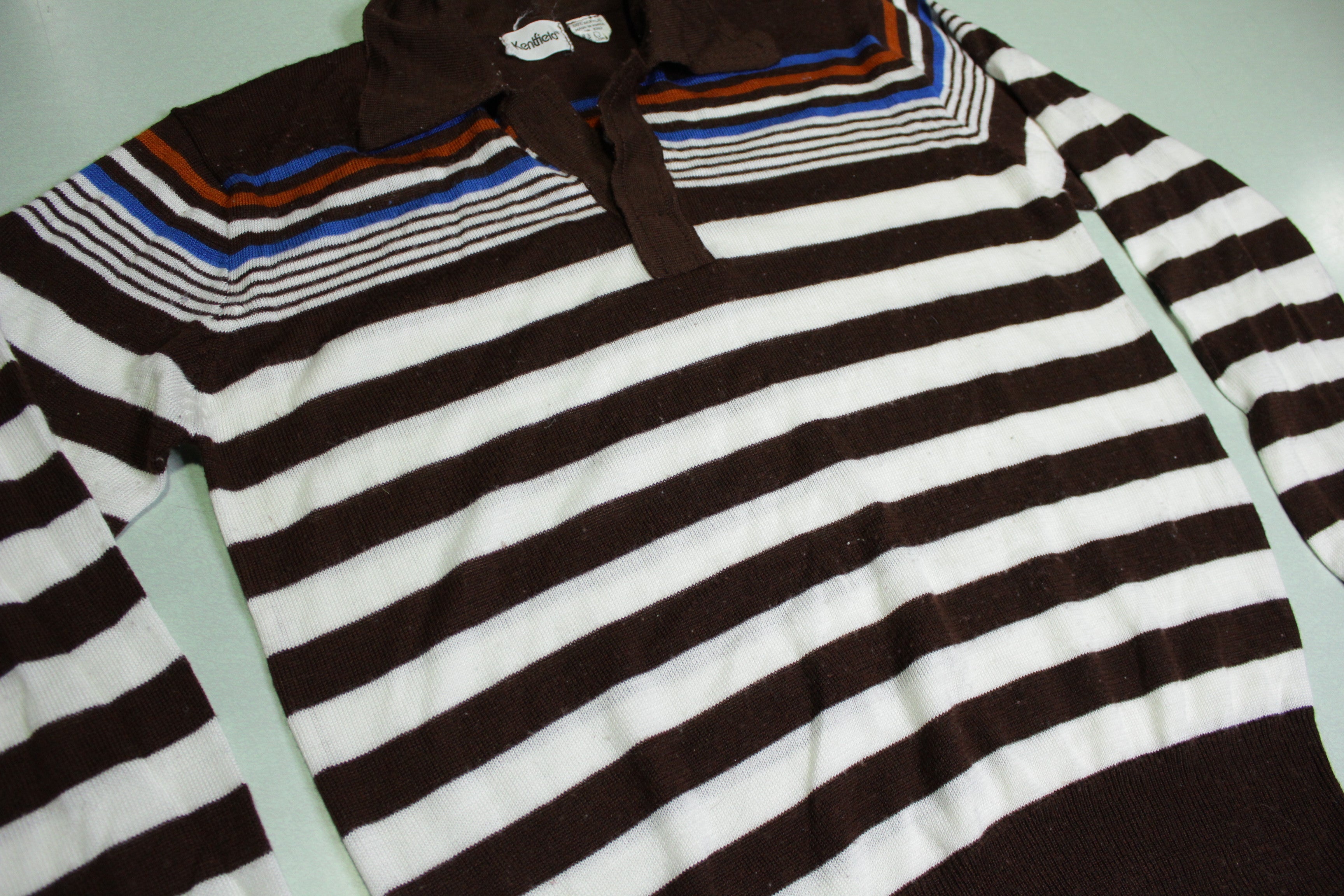 80's Striped Polo Fireplace Sweater - Kentfield Vintage (Fall/Winter/Christmas)