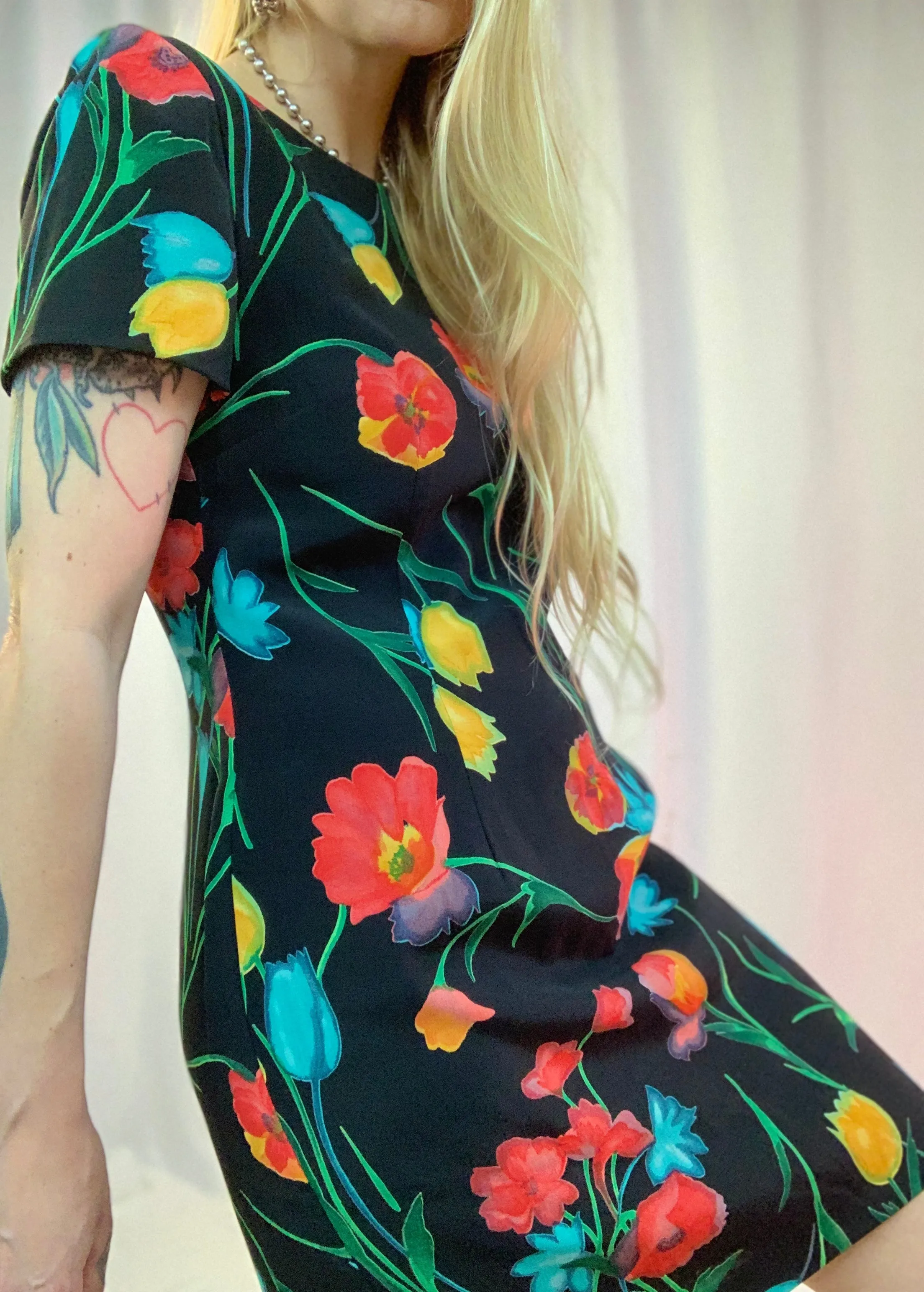 90s short rayon dress