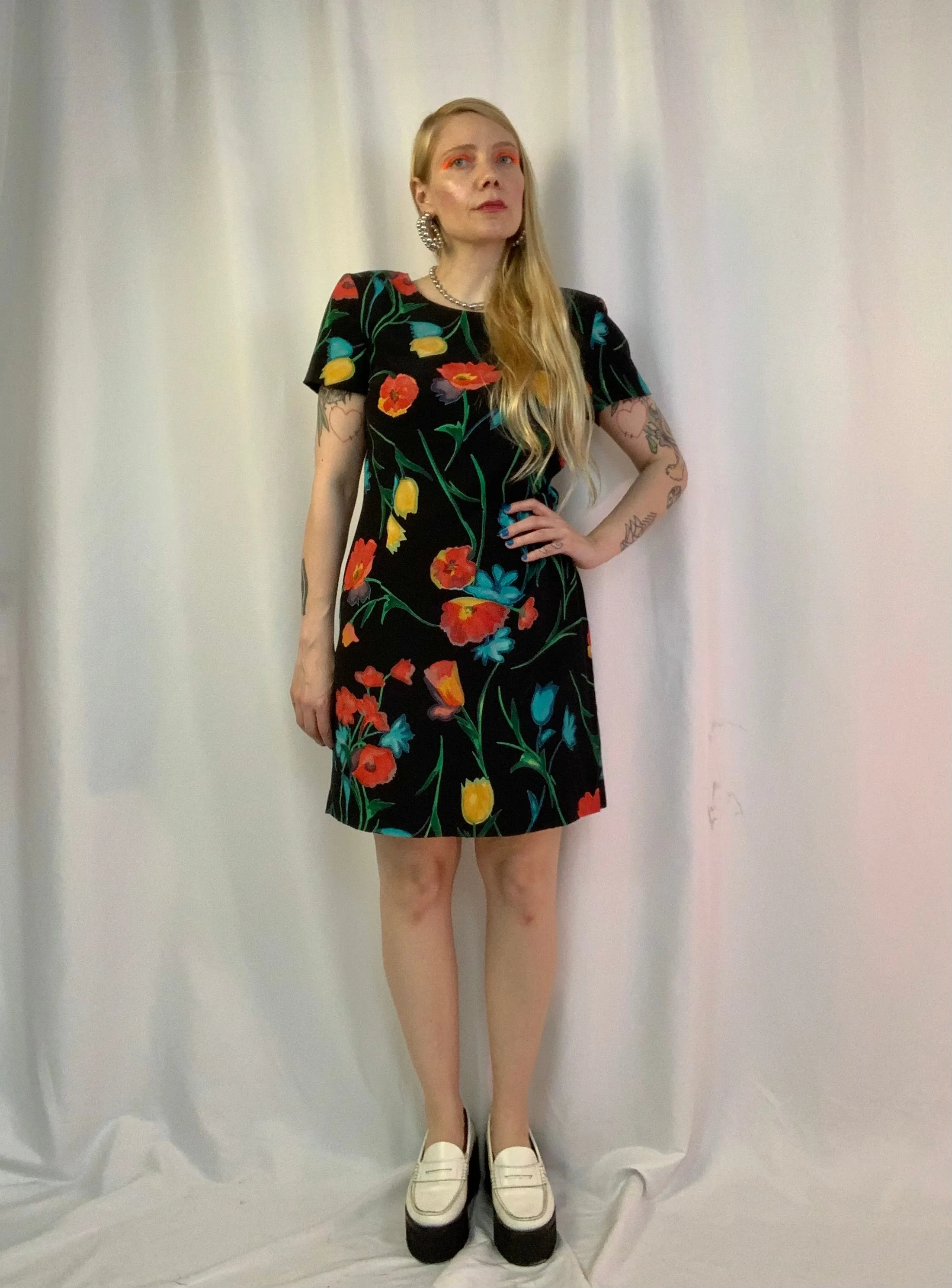 90s short rayon dress