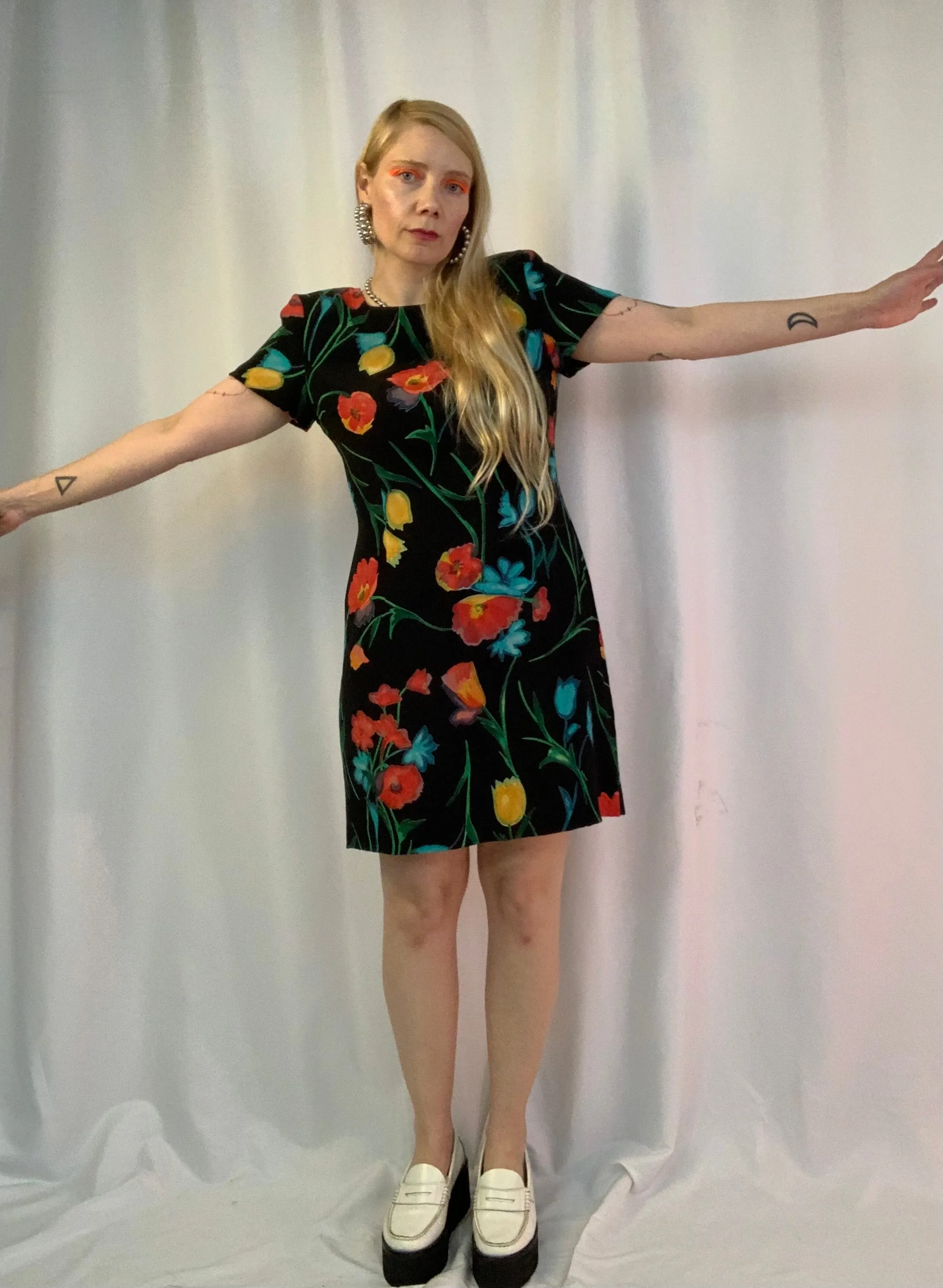 90s short rayon dress