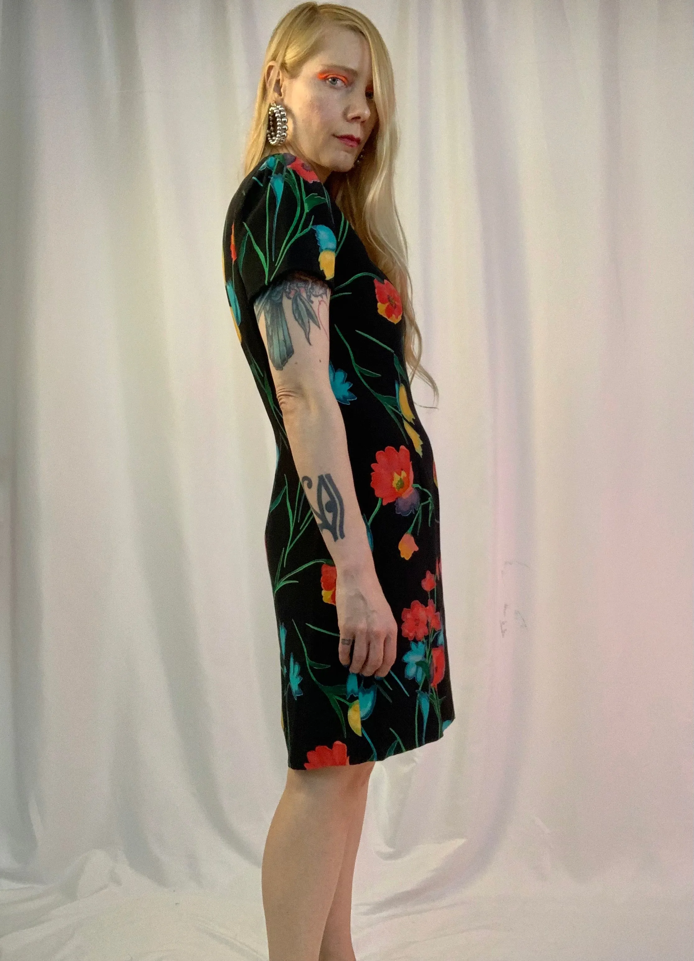 90s short rayon dress