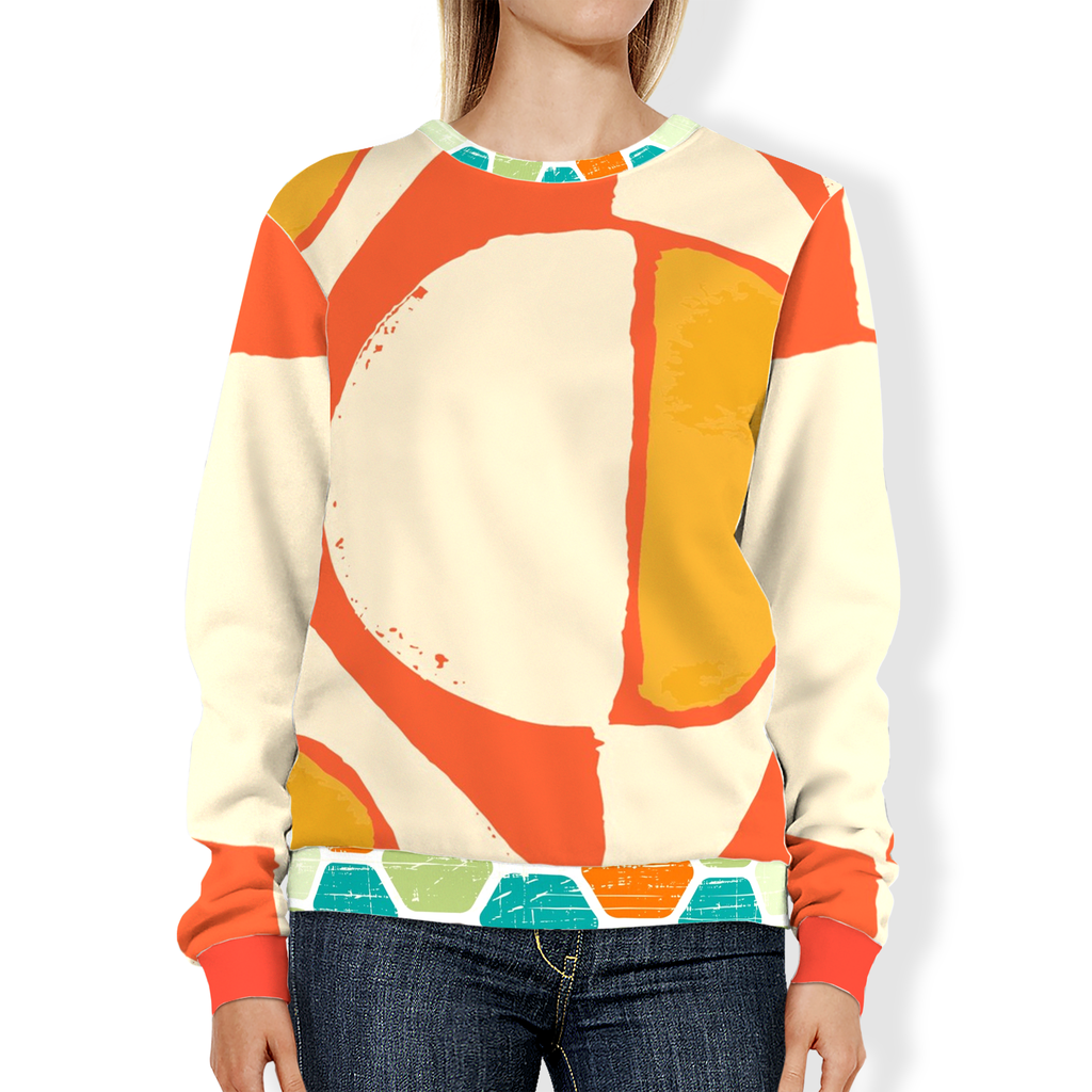 Abstract Orange Sweatshirt