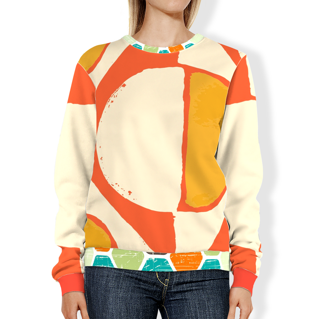 Abstract Orange Sweatshirt