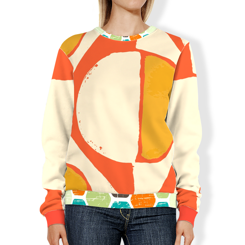 Abstract Orange Sweatshirt