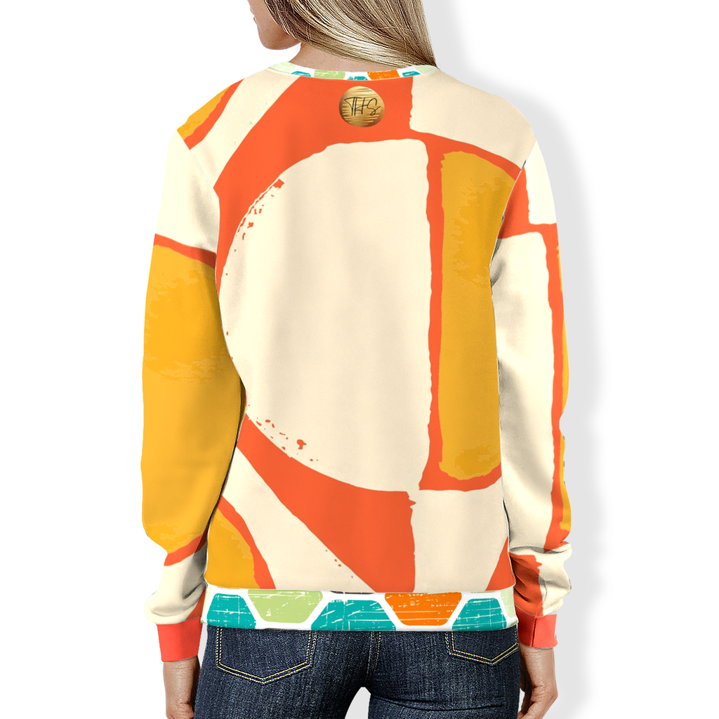 Abstract Orange Sweatshirt