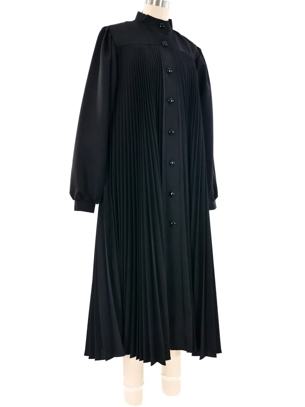 Accordion Pleated Swing Coat