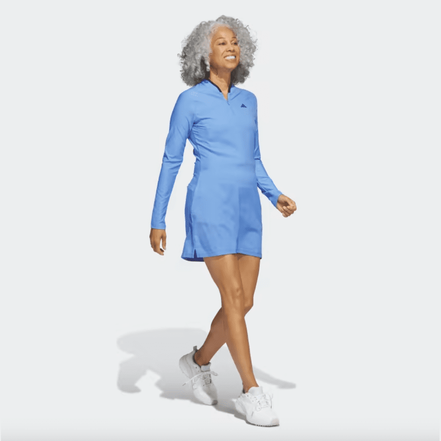 Adidas Blue Golf Dress, Long Sleeve.