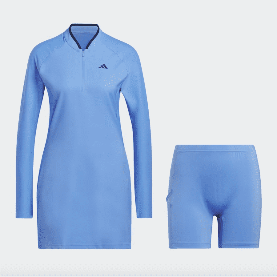 Adidas Blue Golf Dress, Long Sleeve.