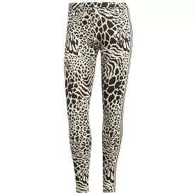 Adidas brown animal print leggings for women.