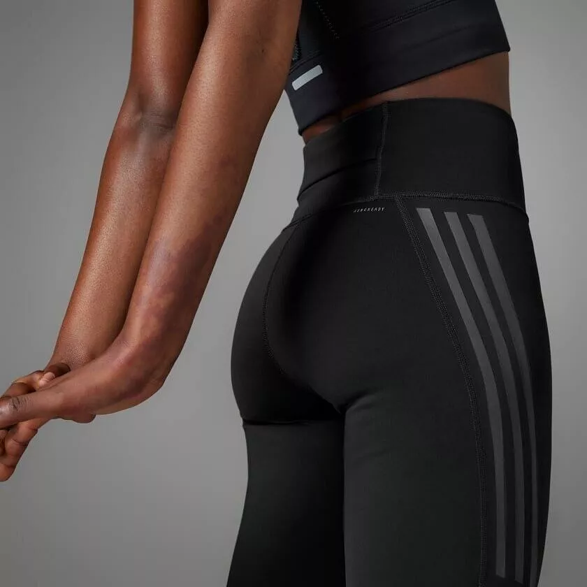 adidas Dailyrun 3-Stripes 7/8 Women's Running Leggings Black AEROREADY Pocket