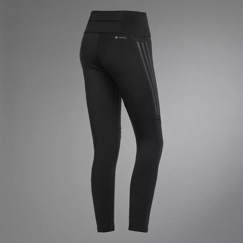 adidas Dailyrun 3-Stripes 7/8 Women's Running Leggings Black AEROREADY Pocket