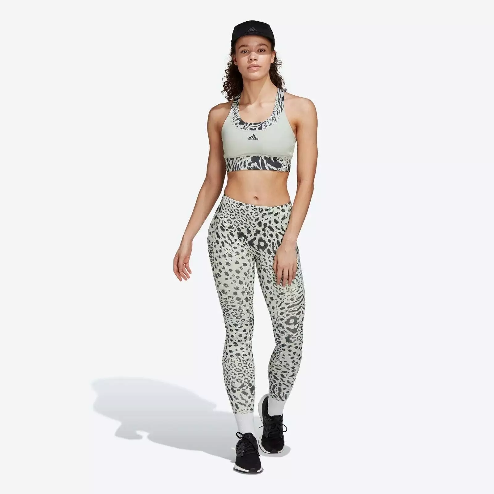 adidas FastImpact Leopard Women's Running Tights - 7/8 Length - Fitness Leggings - Gym