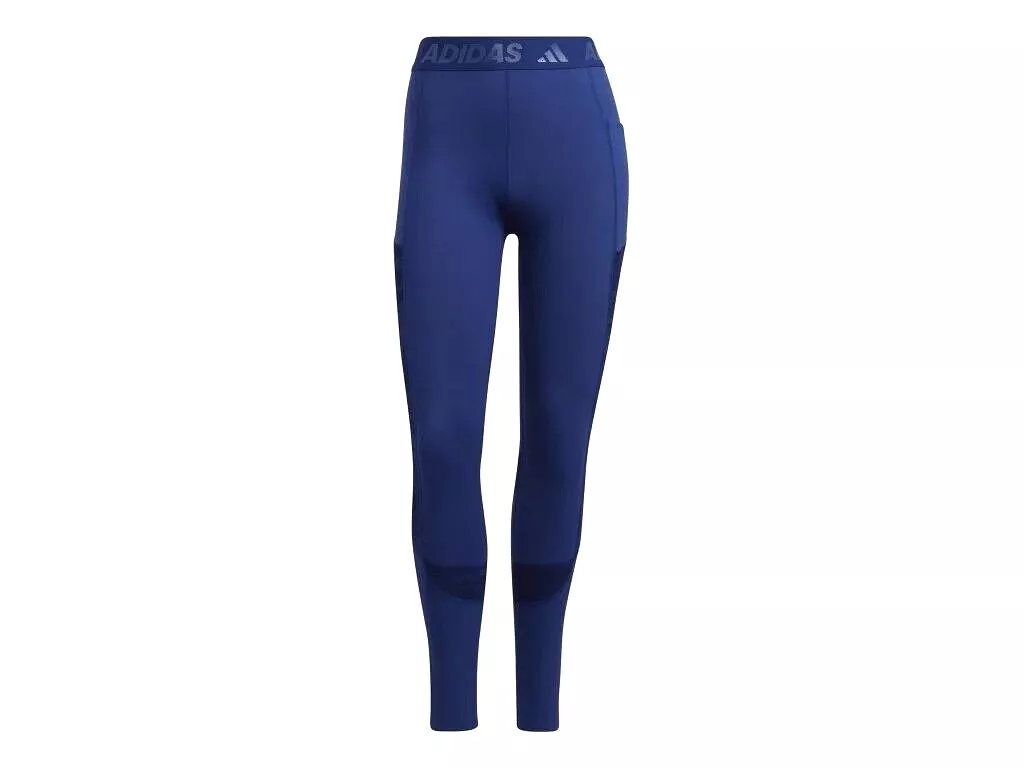 adidas Techfit Warm Running Tights - Blue Black - Ladies Fitness Leggings