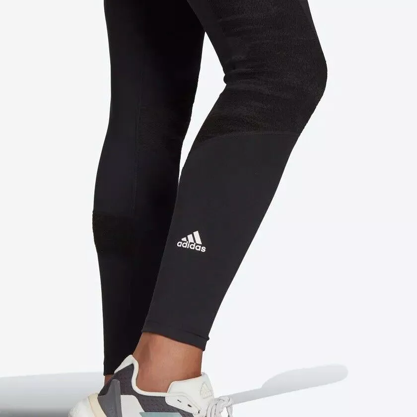 adidas Techfit Warm Running Tights - Blue Black - Ladies Fitness Leggings