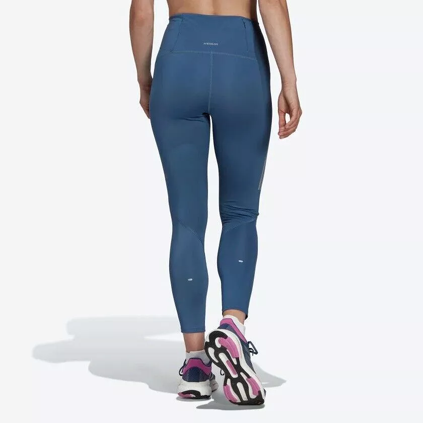 adidas Women's Running Leggings - Own The Run 7/8 - Blue/Black - Fitness