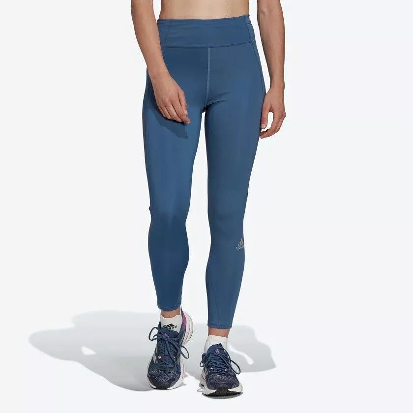 adidas Women's Running Leggings - Own The Run 7/8 - Blue/Black - Fitness