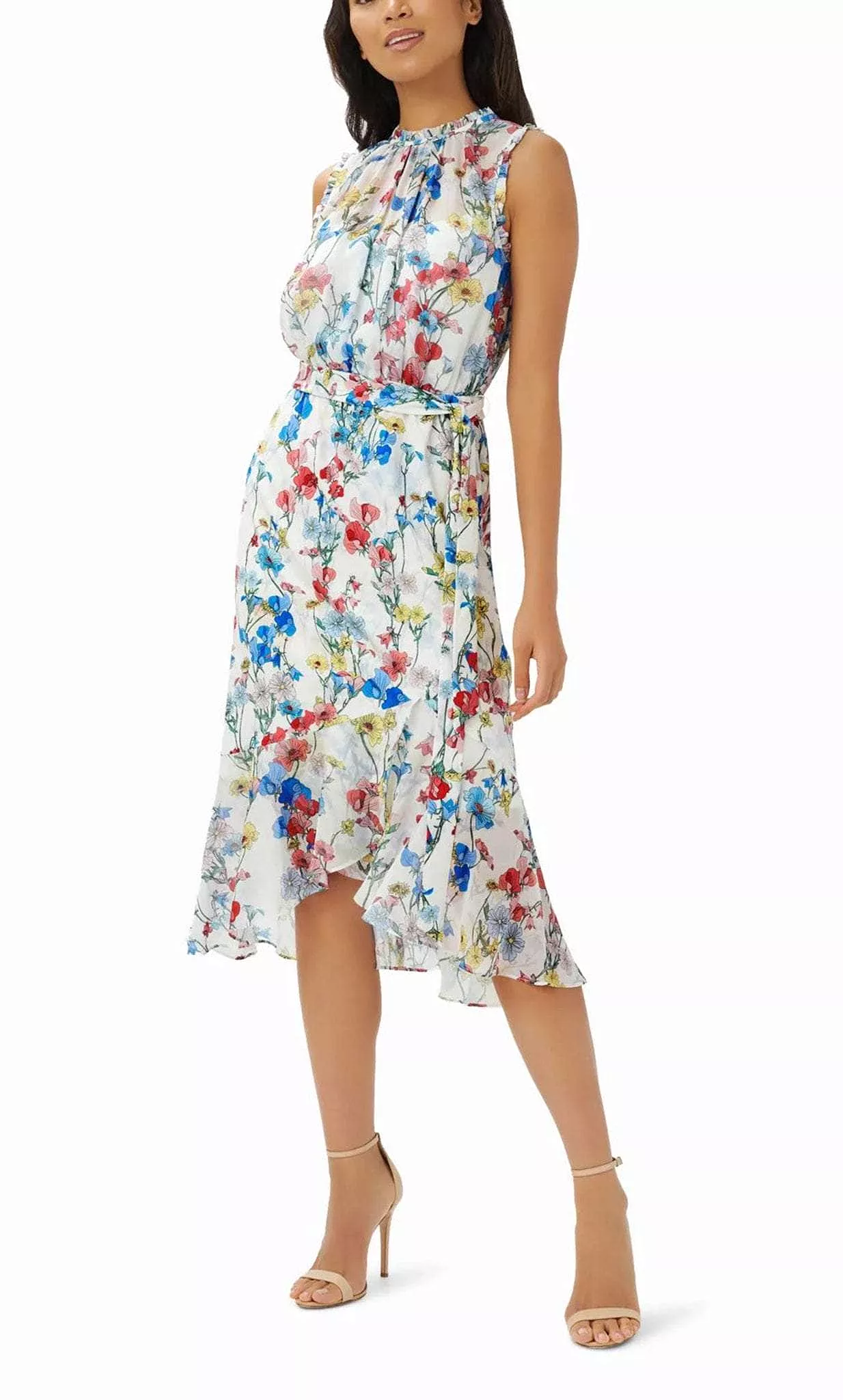 Adrianna Papell Floral Dress - Sleeveless, Knee-Length