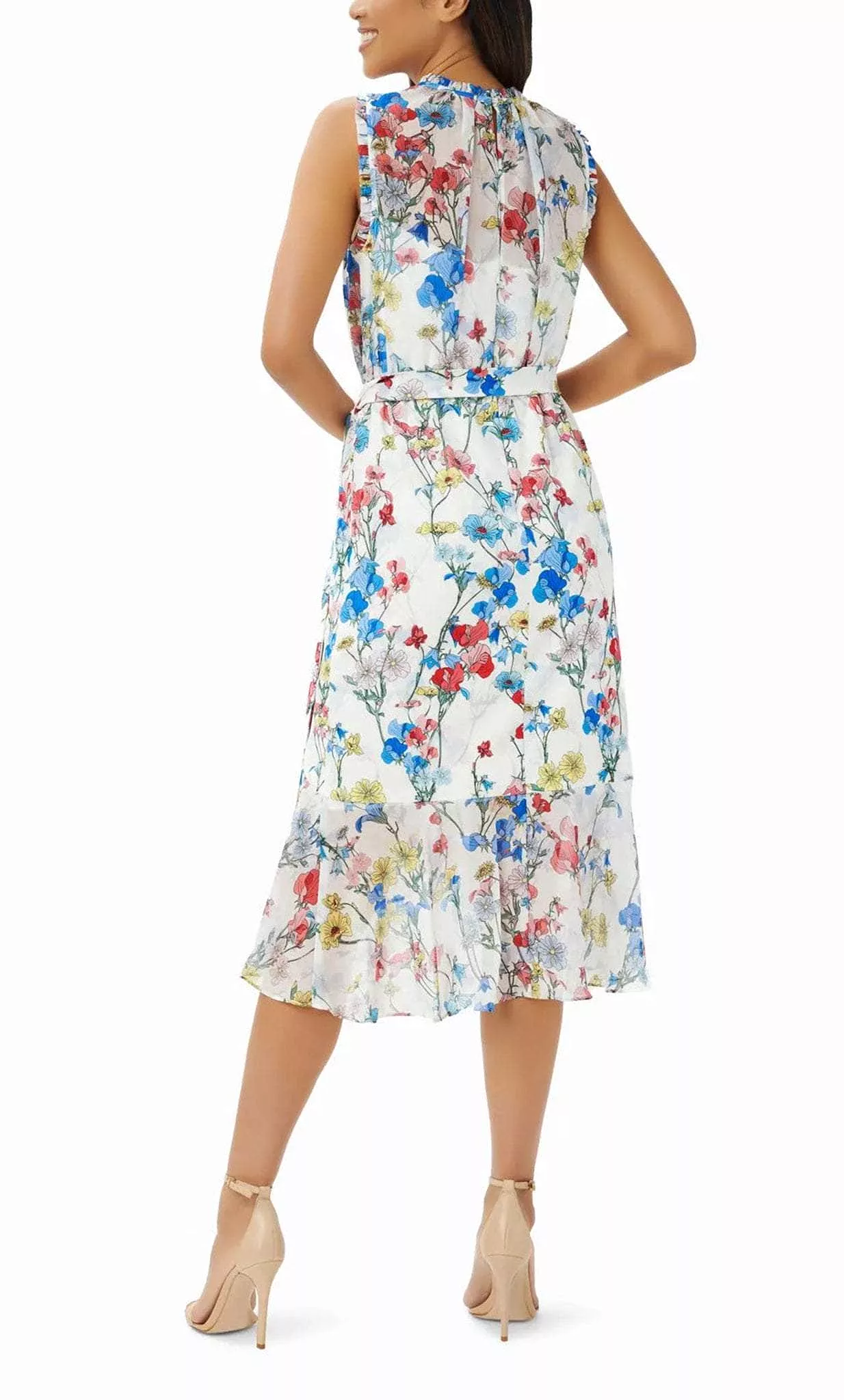 Adrianna Papell Floral Dress - Sleeveless, Knee-Length