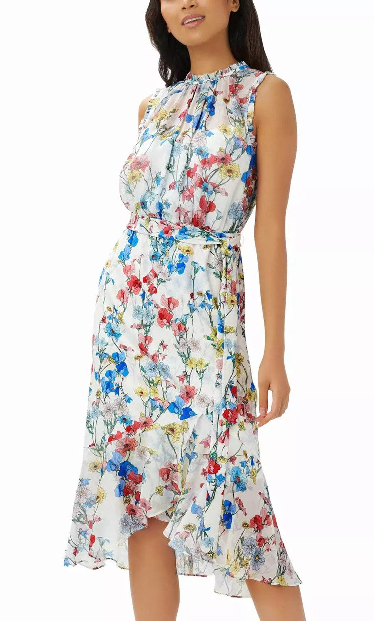 Adrianna Papell Floral Dress - Sleeveless, Knee-Length