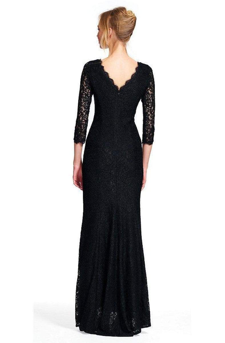 Adrianna Papell - Lace Long Dress with Long Sleeves 91879130.