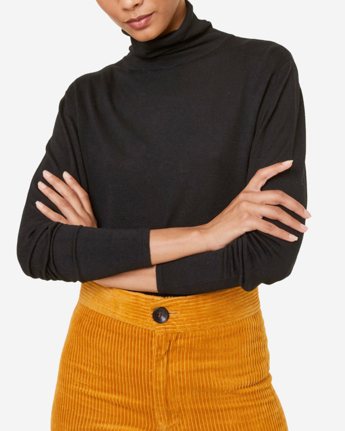 Aerio Turtleneck Sweater (Noir) - Shop Now