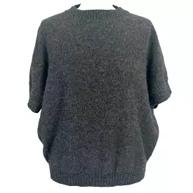 Aiayu grey Bolivian baby llama wool sweater, size M.