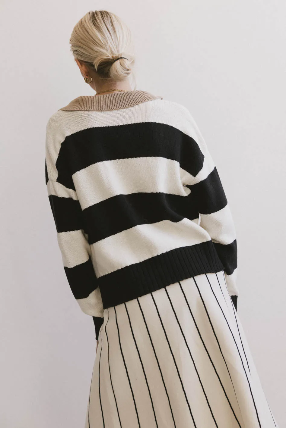 Ivory Striped Akari Sweater