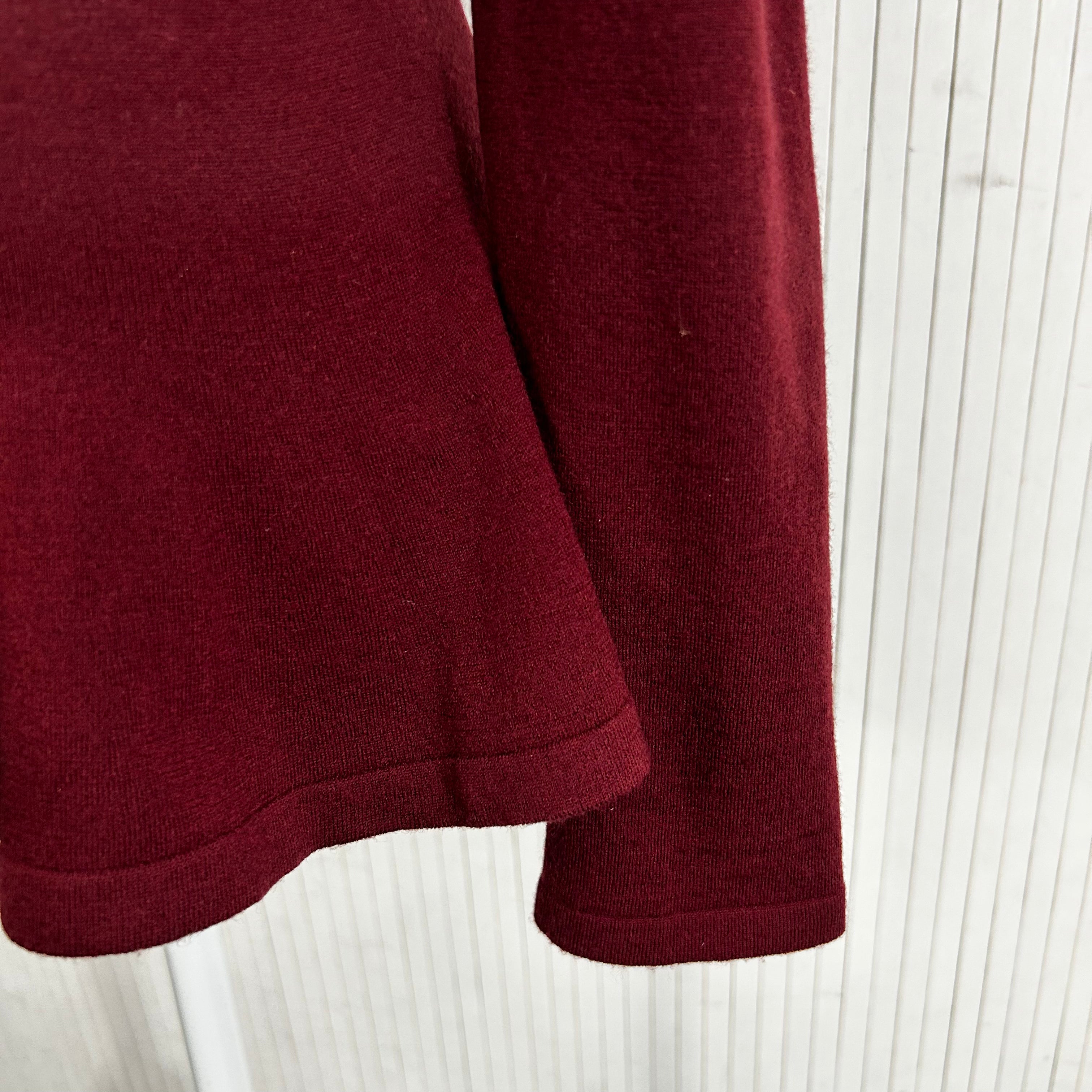 Alaia Merlot Wool Mix Knit Peplum Sweater XS/S - $1220