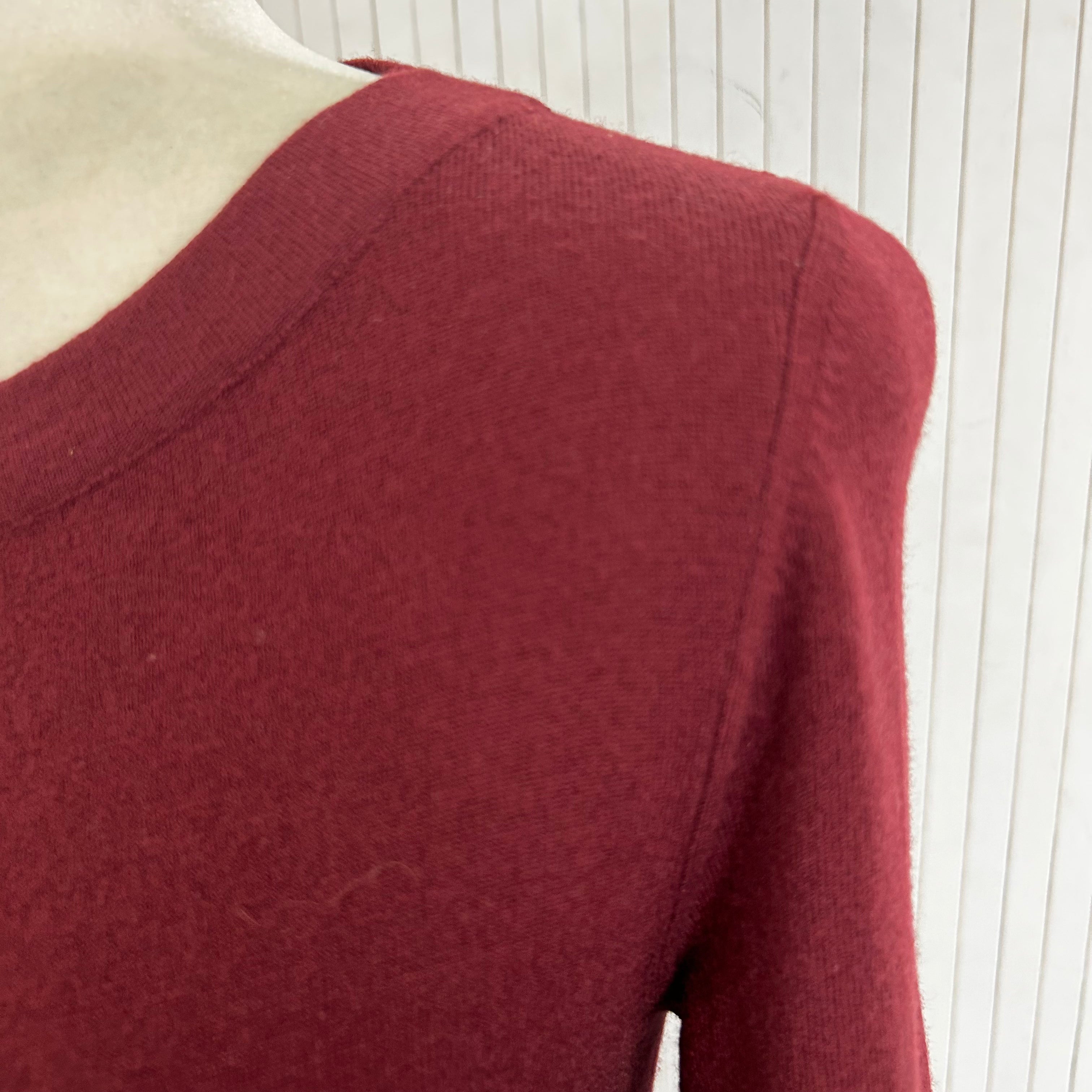 Alaia Merlot Wool Mix Knit Peplum Sweater XS/S - $1220