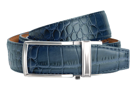 Alligator Navy Dress Belt with 1.375 Strap.