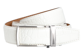 Alligator White V2 Dress Belt with 1 3/8 Strap