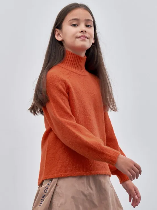 Ribbed turtleneck pullover