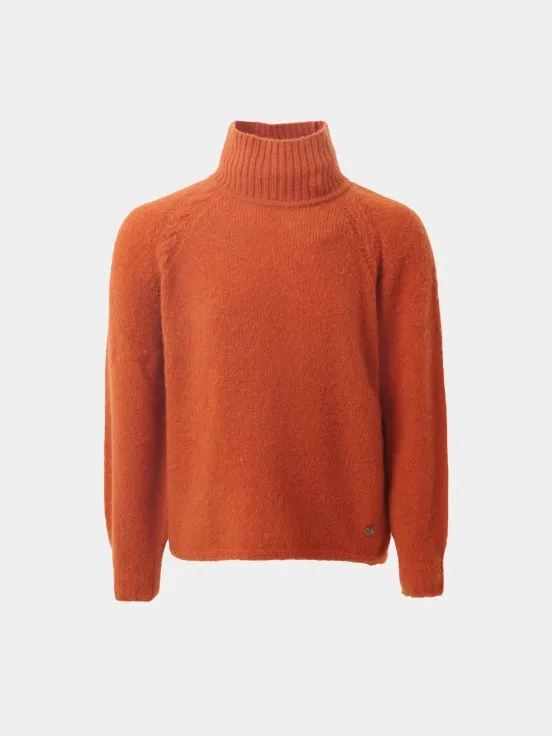 Ribbed turtleneck pullover