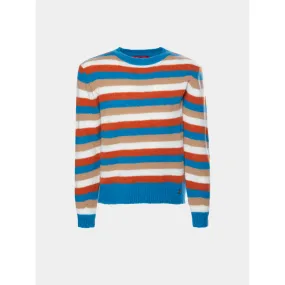 Knit Asymmetrical Striped Sweater