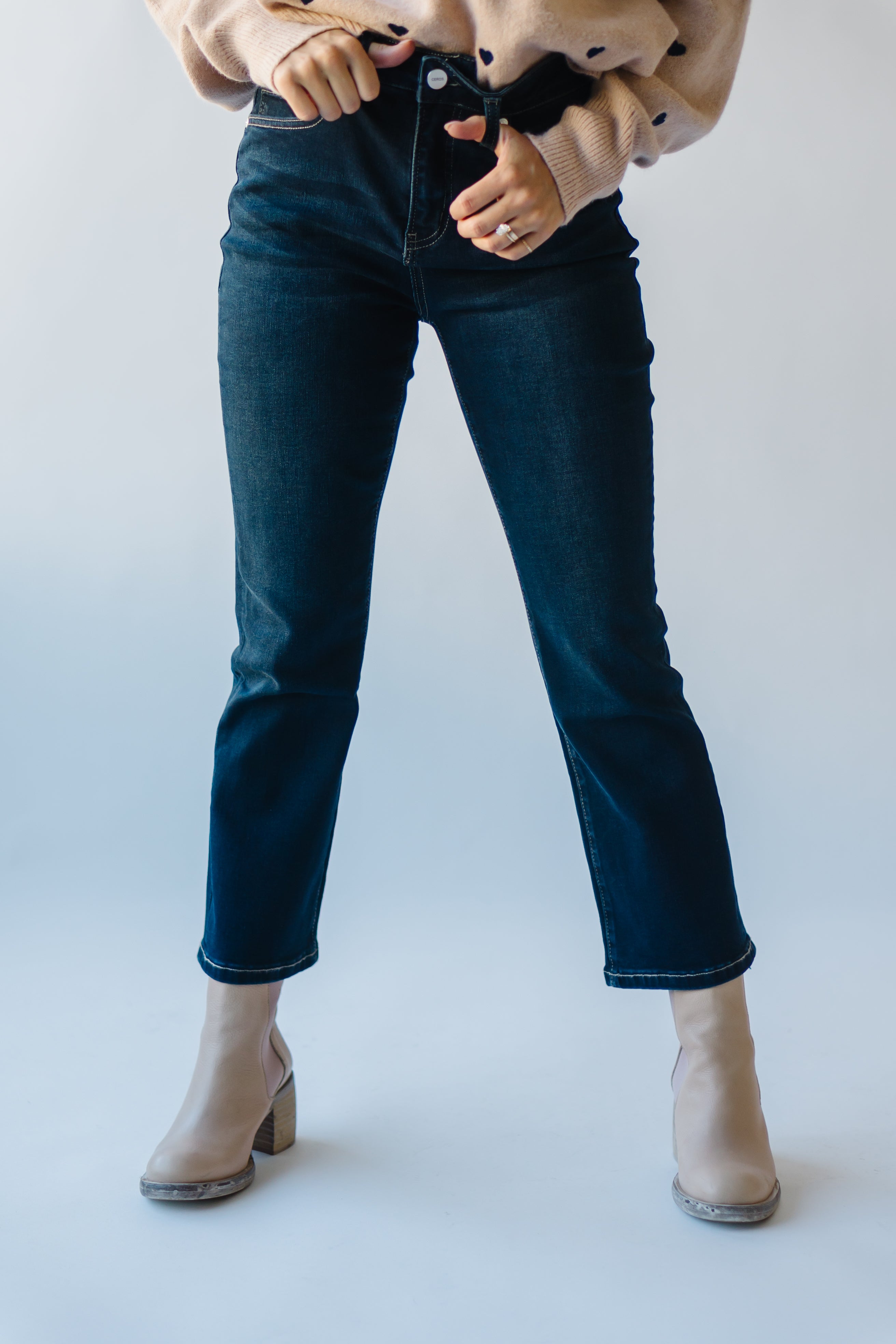 Ballwin High Rise Bootcut Jean Dark Blue