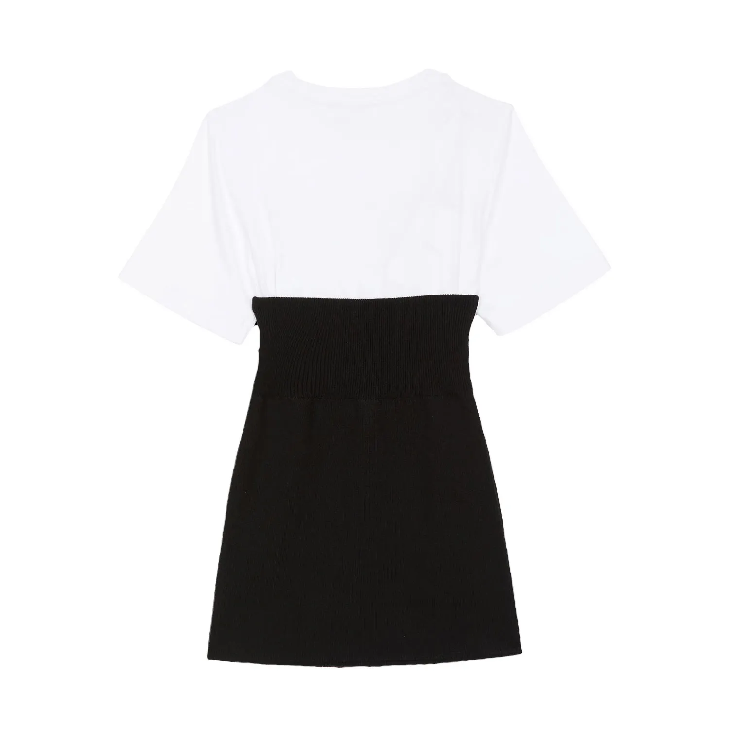 Balmain Black White Dress With Rhinestone Logo