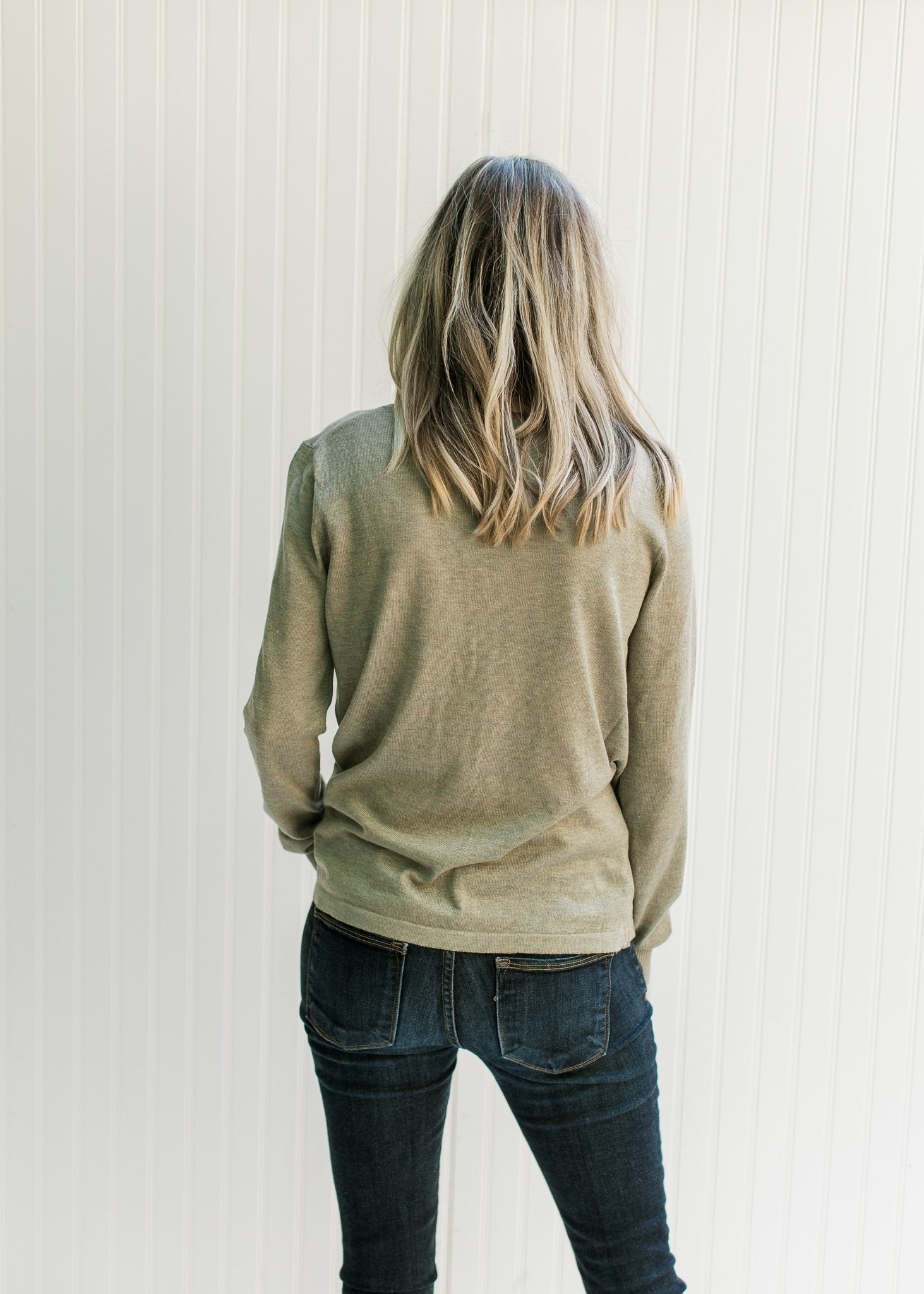 Barely Olive Sweater for Sale