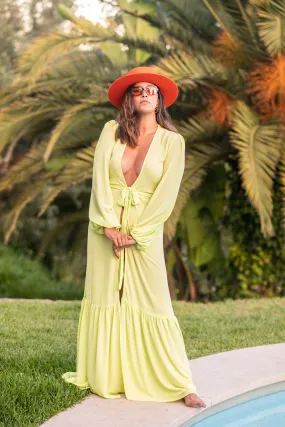 Lime Beach Long Dress