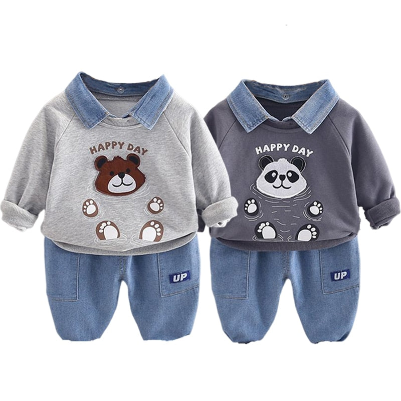 Bear Panda Sweater and Pants Set