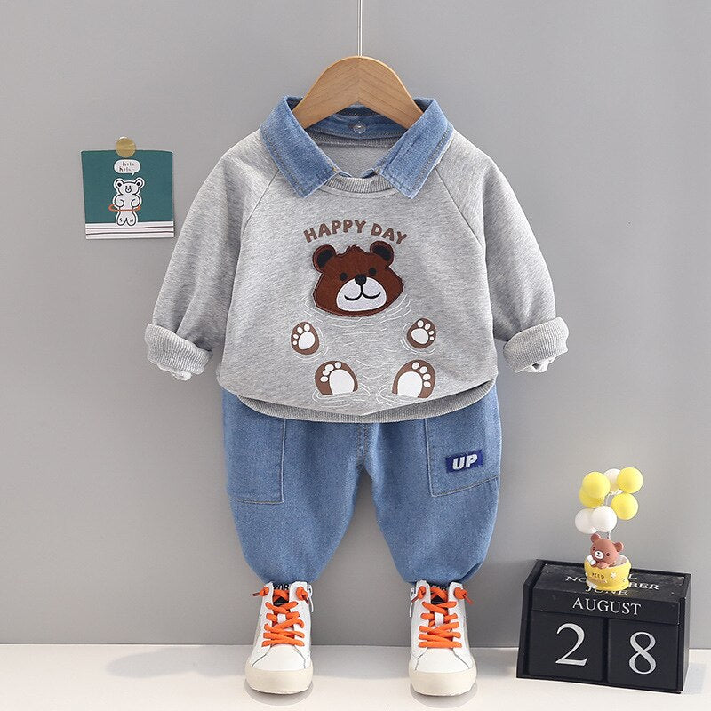 Bear Panda Sweater and Pants Set