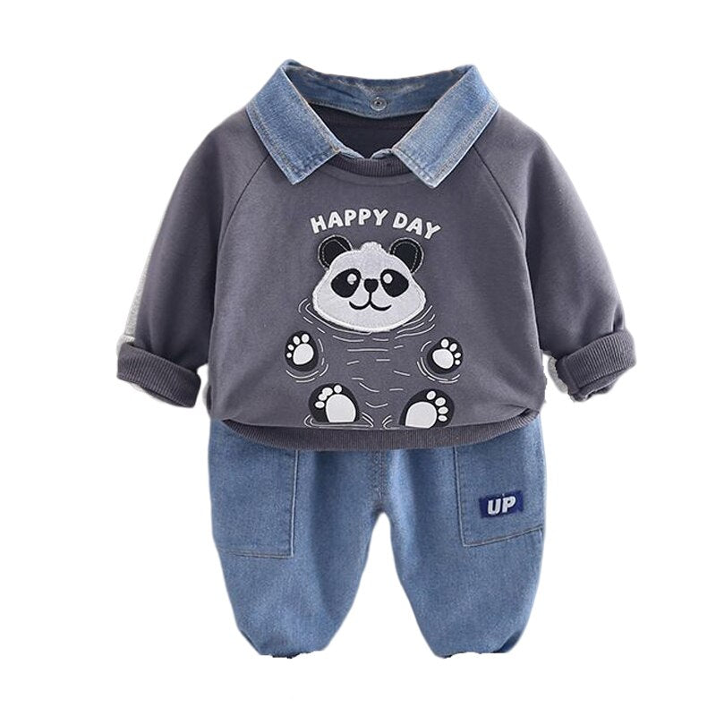 Bear Panda Sweater and Pants Set