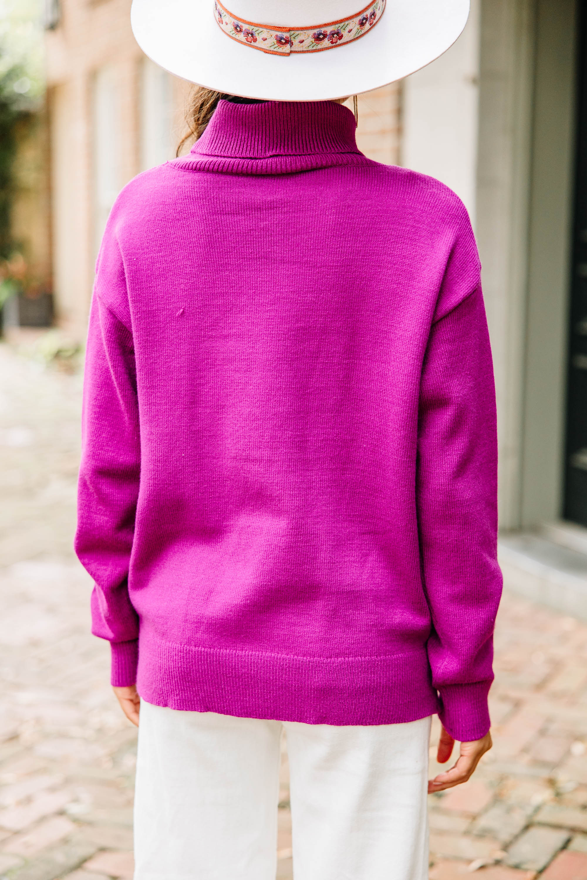 Best Orchid Purple Turtleneck Sweater