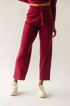 Bethel Ribbed Sweater Pant Mulberry