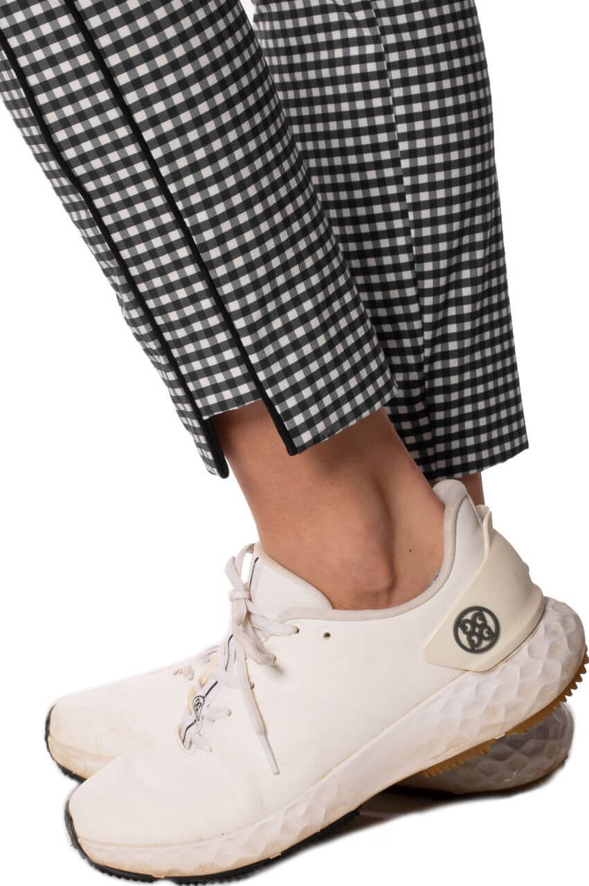 Black and white checkered ankle pants