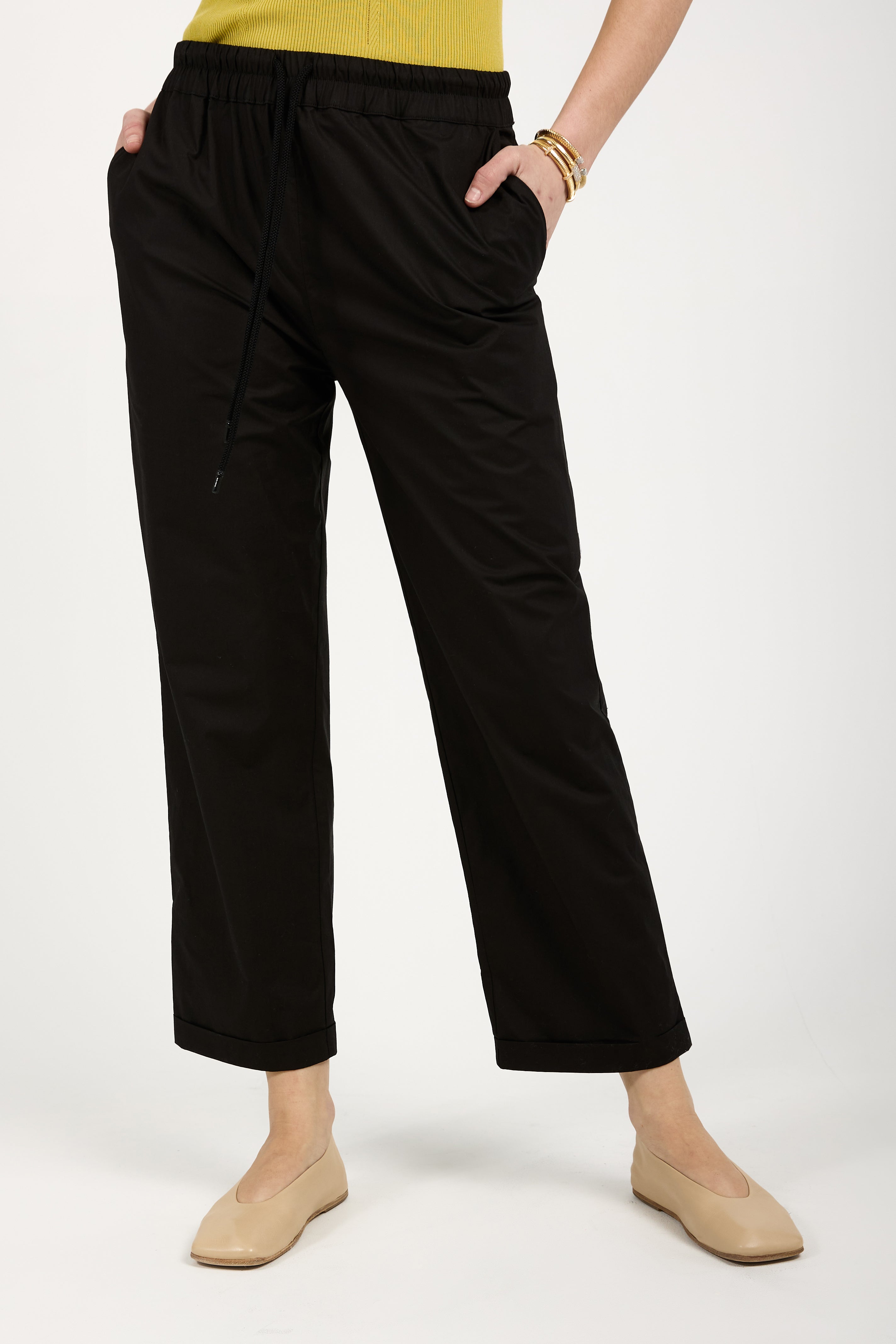 Black Cotton Pants